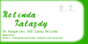 melinda kalazdy business card